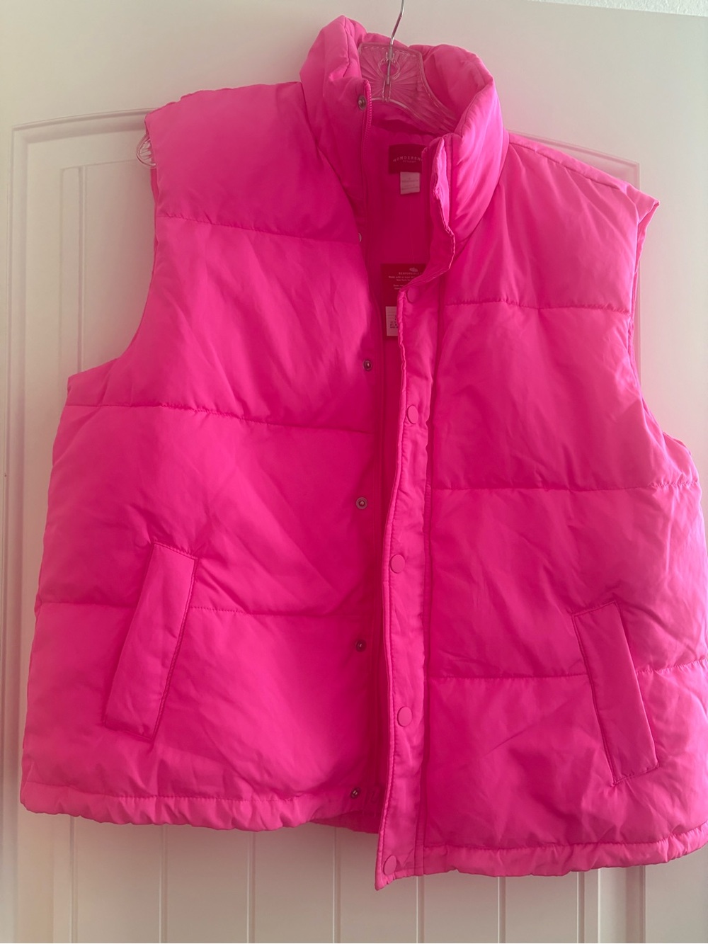 Wondershop Bright Pink Quilted Puffer Vest